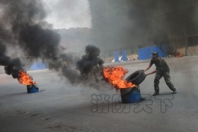 長株潭三地消防在株洲開展跨區域滅火救援演習